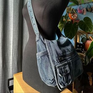 BDG Blue denim crossbody bag